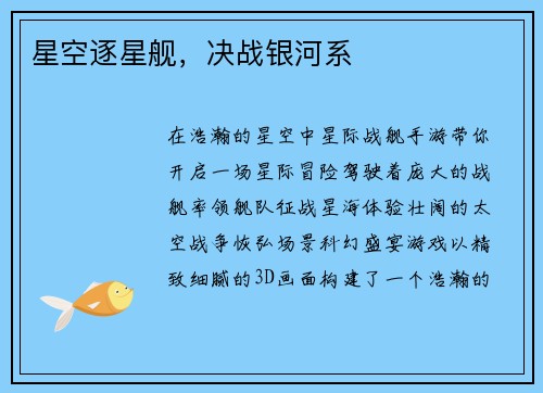 星空逐星舰，决战银河系